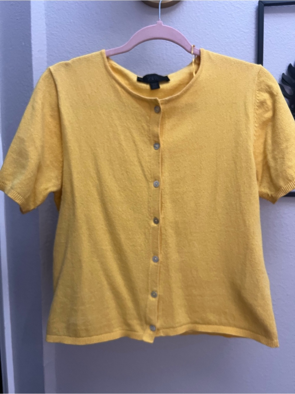 || ZARA || SHORT- SLEEVE CARDIGAN || BUTTON-UP ||